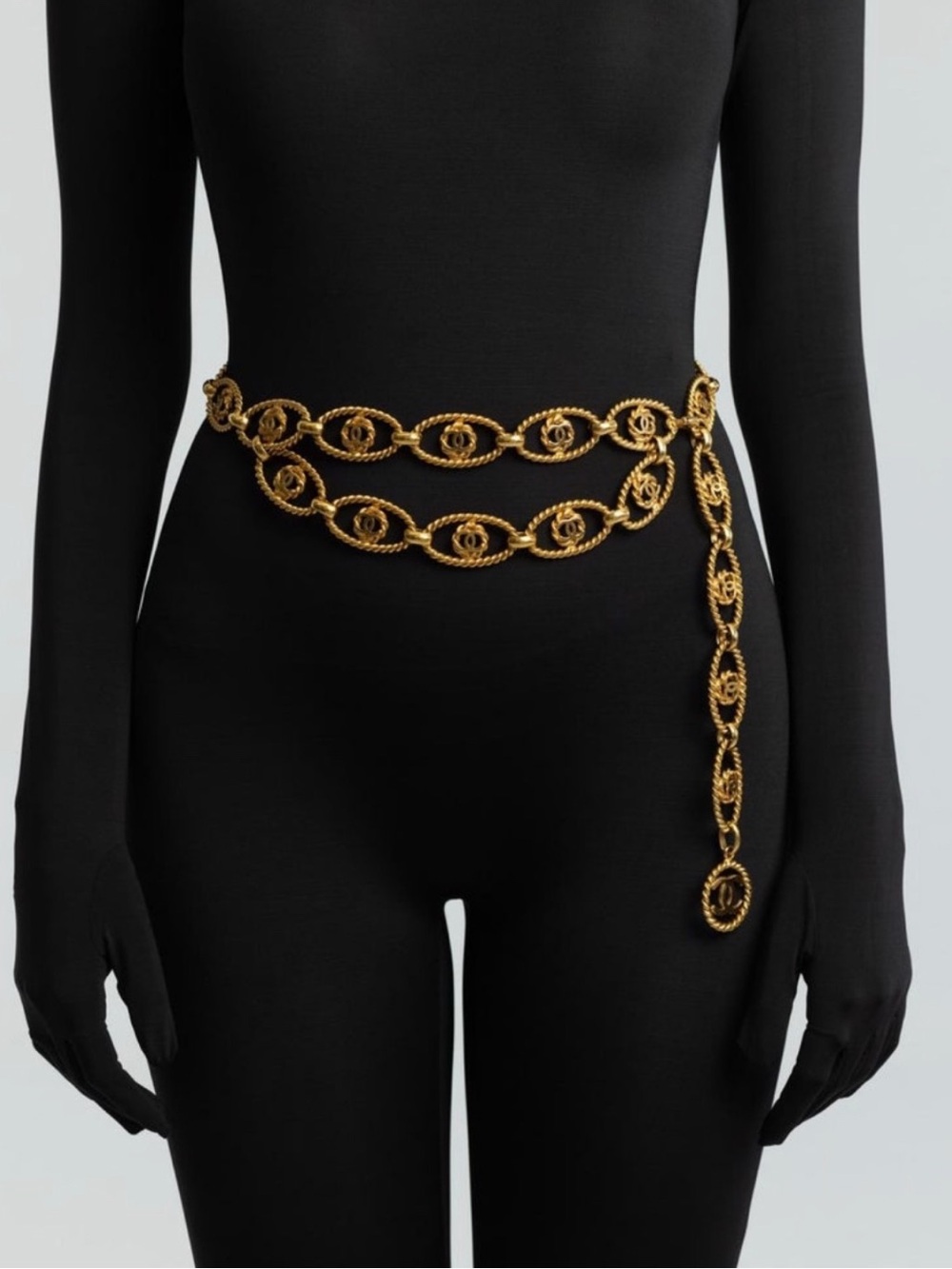 Vintage CHANEL Gold CC-Link Chain Belt RARE & AUTHENTIC